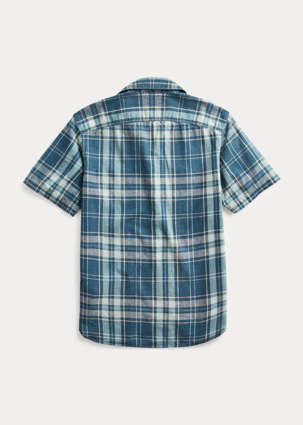 Ralph Lauren Plaid Popover Skjorter Herre Danmark (SEUKR2931)